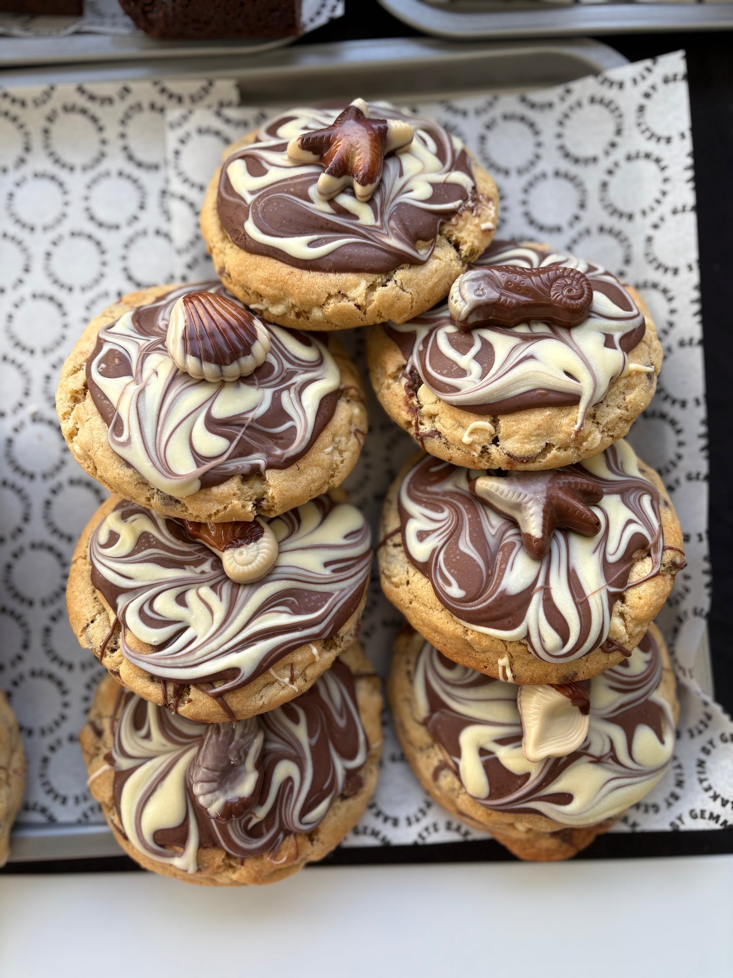 Seashell Nutella Stuffed Cookie