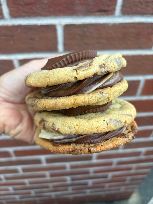 Reeces peanut butter cookie sandwich