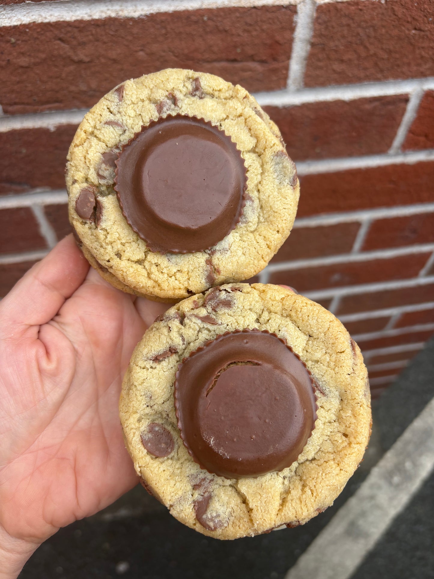 Reeces peanut butter cookie sandwich